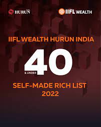 IIFL Wealth Hurun India 40 & Under Self-Made Rich List 2022